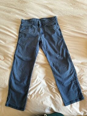 Prana - Men's Blue Casual Straight Leg Pants